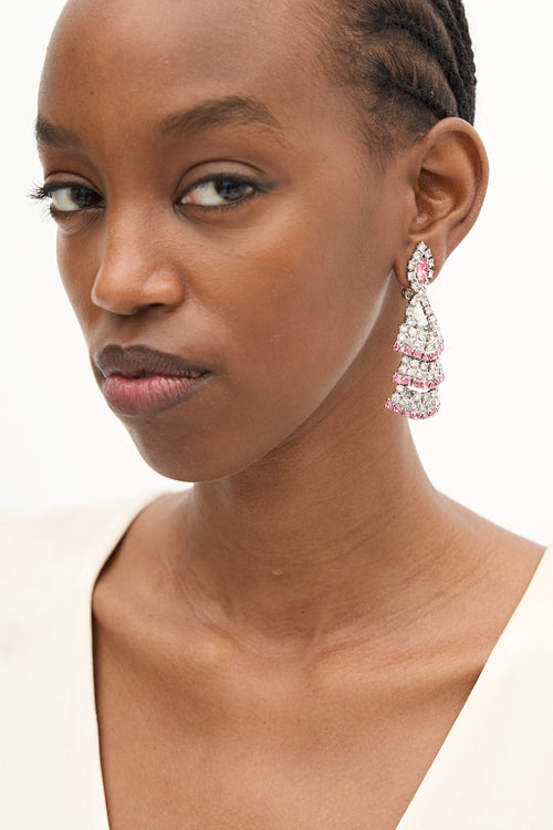 VSP Archive Crystal Tier Clip On Earrings