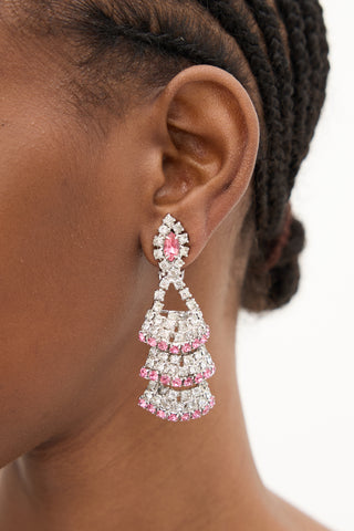 VSP Archive Crystal Tier Clip On Earrings
