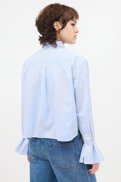 Valentino Striped Cropped Shirt