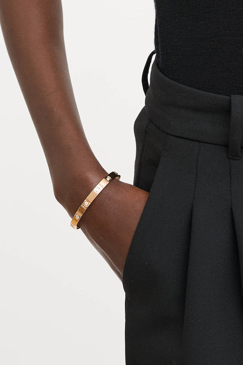 Cartier 18K Rose Gold 10 Diamond Love Bracelet