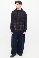 N°21 Black Lace & Multi Plaid Oversized Hoodie