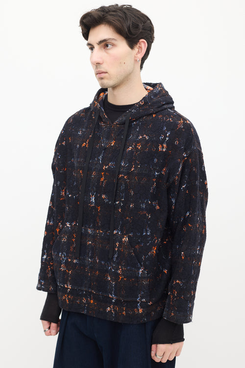 N°21 Black Lace & Multi Plaid Oversized Hoodie