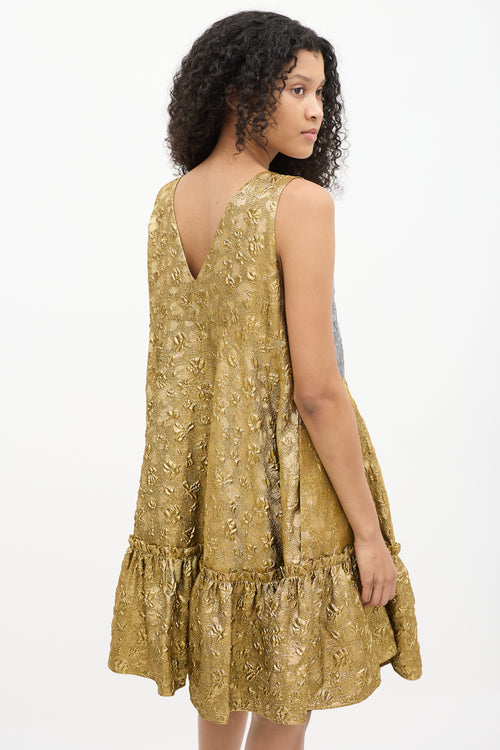 N°25 Gold & Silver Textured Brocade Dress