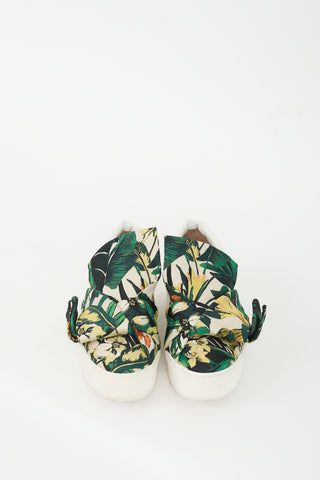 N°21 Green & Multicolour Floral Platform Sneaker