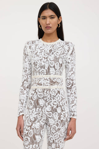 Nadine Merabi Sequin Lace Jumpsuit