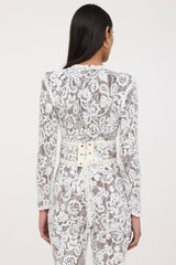 Nadine Merabi Sequin Lace Jumpsuit