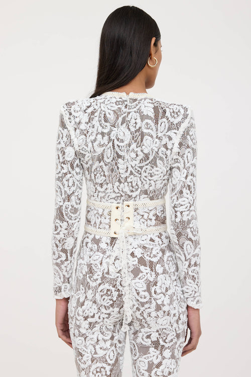 Nadine Merabi Sequin Lace Jumpsuit
