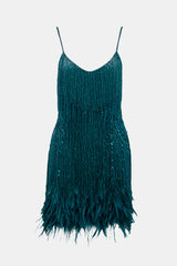 Nadine Merabi Beaded Fringe Lottie Dress