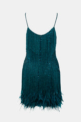 Nadine Merabi Beaded Fringe Lottie Dress