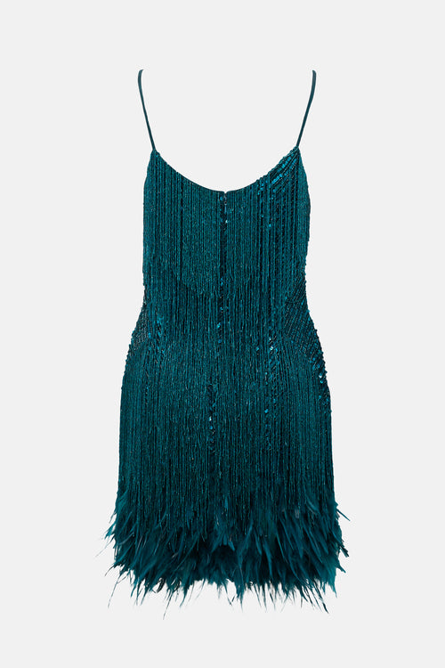 Nadine Merabi Beaded Fringe Lottie Dress