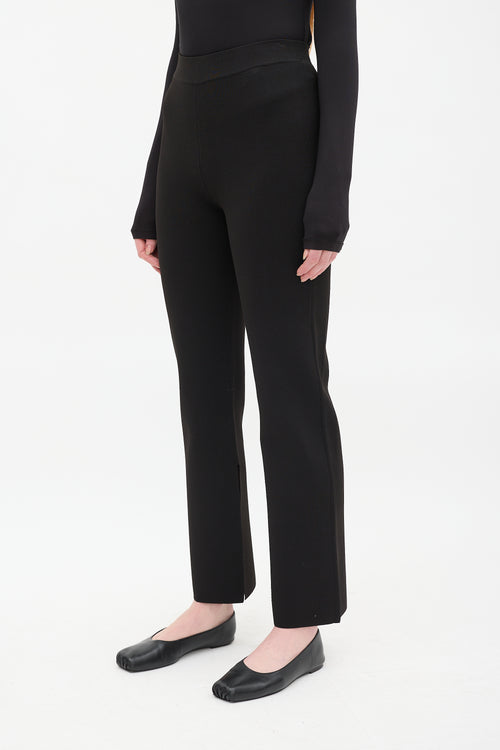 Nanushka Black Nylon Split Straight Leg Lounge Pant