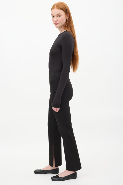 Nanushka Black Nylon Split Straight Leg Lounge Pant