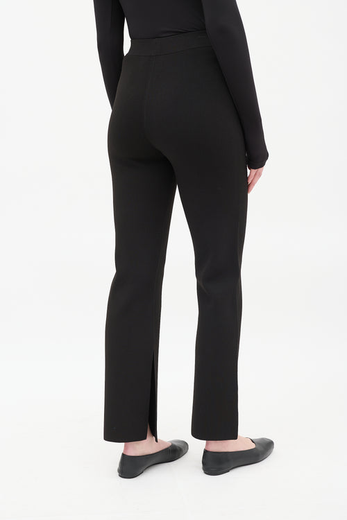 Nanushka Black Nylon Split Straight Leg Lounge Pant