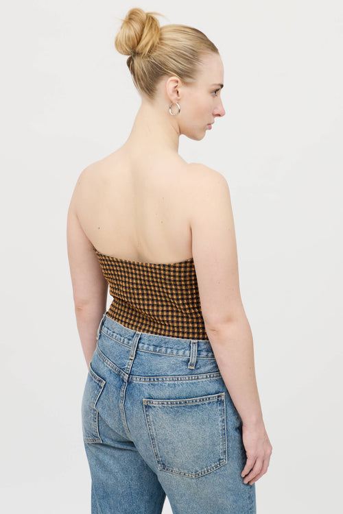 Nanushka Gingham Seersucker Bodysuit