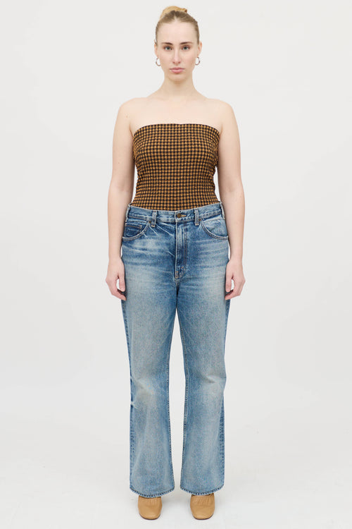 Nanushka Gingham Seersucker Bodysuit