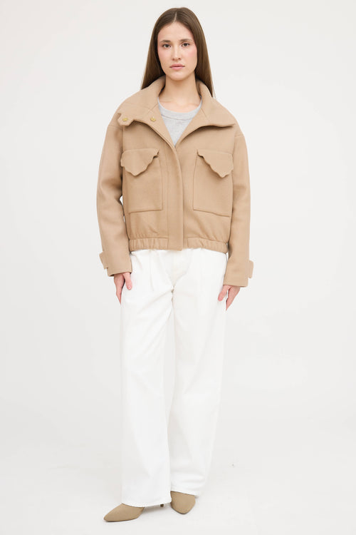 Nanushka Wool Cropped Jacket