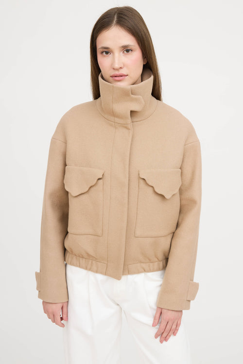 Nanushka Wool Cropped Jacket