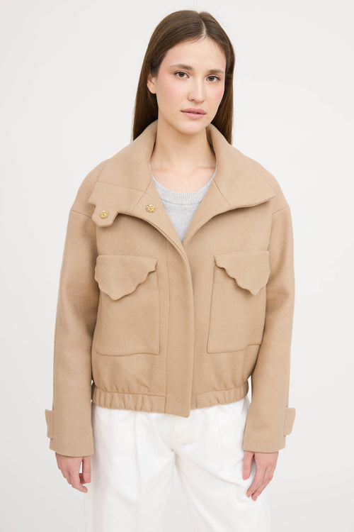 Nanushka Wool Cropped Jacket