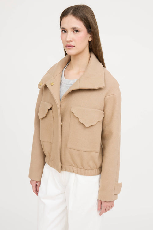 Nanushka Wool Cropped Jacket