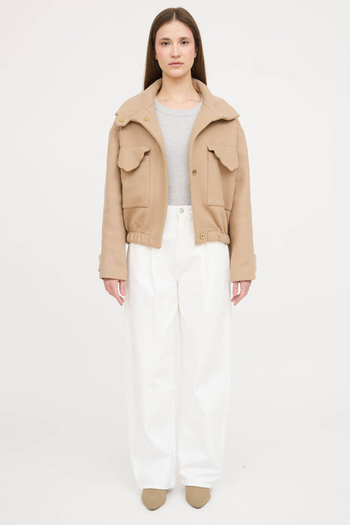 Nanushka Wool Cropped Jacket