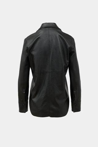 Nanushka Faux Leather Naum Shirt
