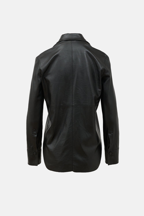 Nanushka Faux Leather Naum Shirt