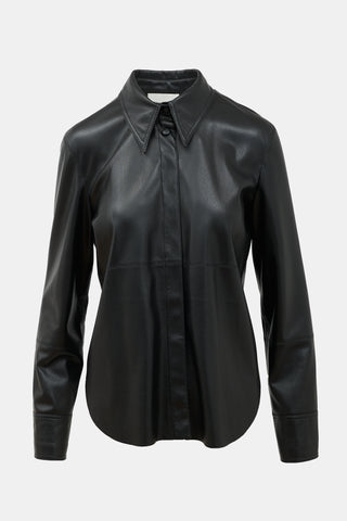 Nanushka Faux Leather Naum Shirt