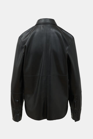 Nanushka Faux Leather Naum Shirt