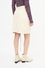 Nanushka Faux Leather Zow Ruched Skirt