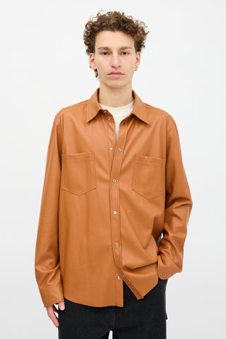 Nanushka Faux Leather Shirt