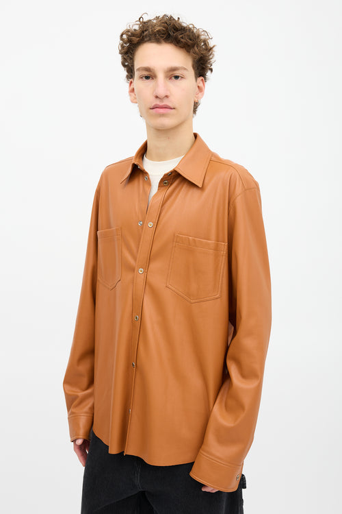 Nanushka Faux Leather Shirt