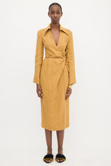 Nanushka Linen Farah Wrap Dress