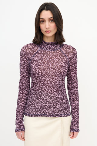 Nanushka Mesh Printed Madi Top