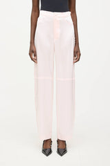 Nanushka Satin Frayed Straight Leg Trouser