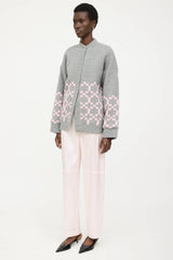 Nanushka Satin Frayed Straight Leg Trouser