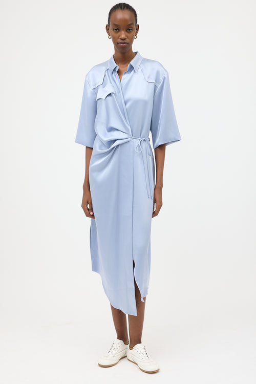 Nanushka Satin Wrap Dress