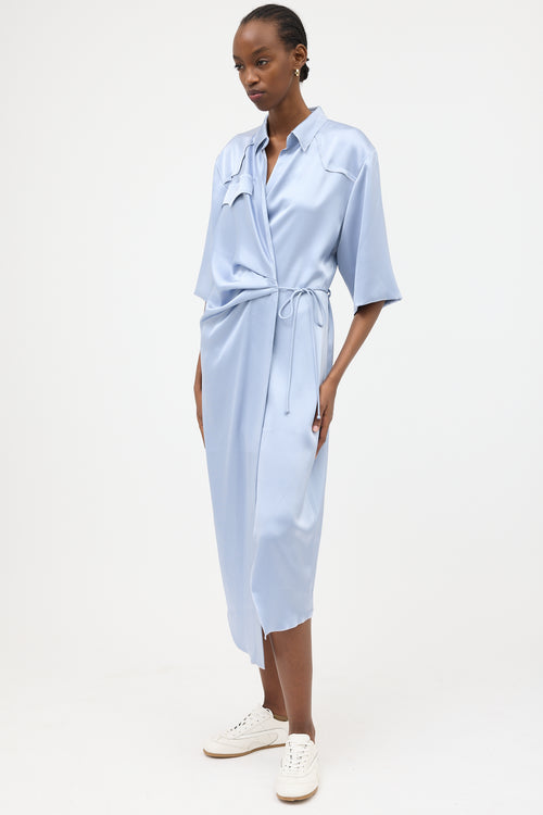 Nanushka Satin Wrap Dress