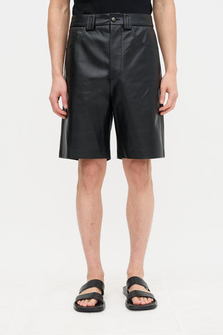 Nanushka Vegan Leather Bermuda Shorts