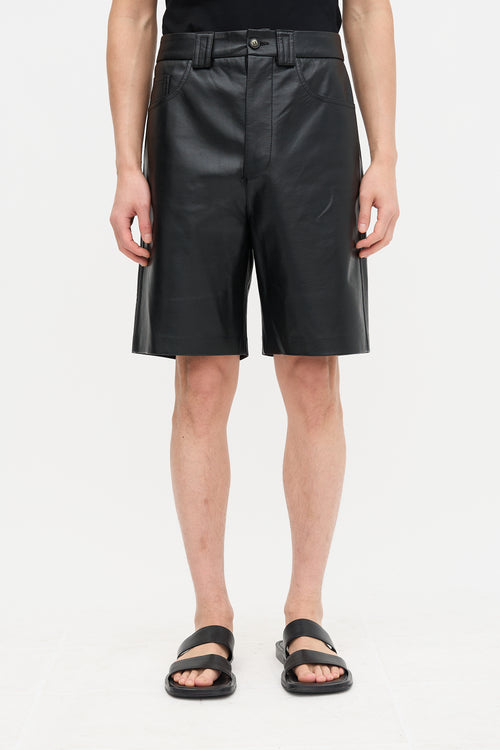 Nanushka Vegan Leather Bermuda Shorts