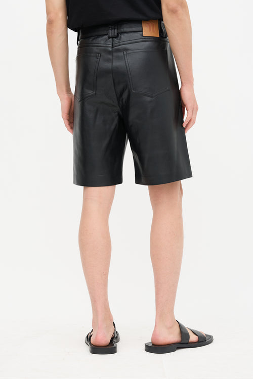Vegan Leather Bermuda Shorts