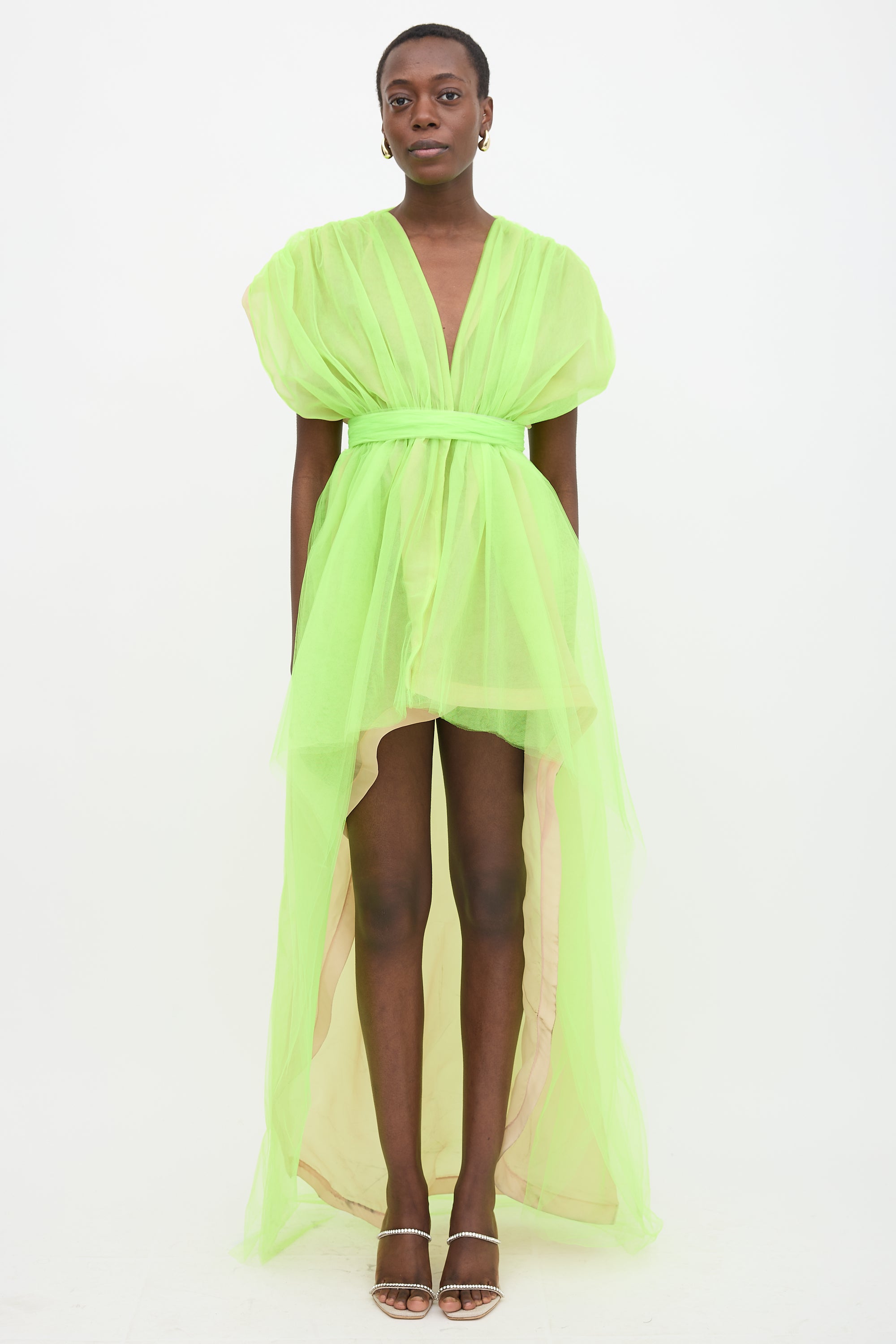 neon high low dress Prom Dress Style #31412