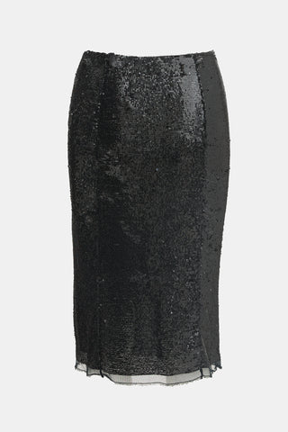 Narciso Rodriguez 90s Sequin Midi Skirt