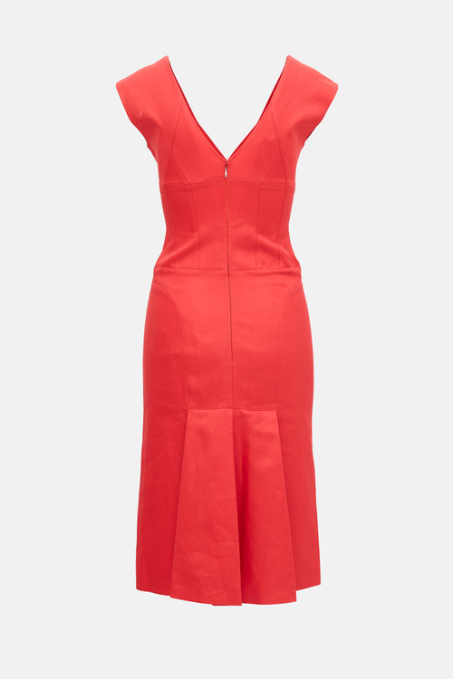 Narciso Rodriguez V-Neck Sheath Dress