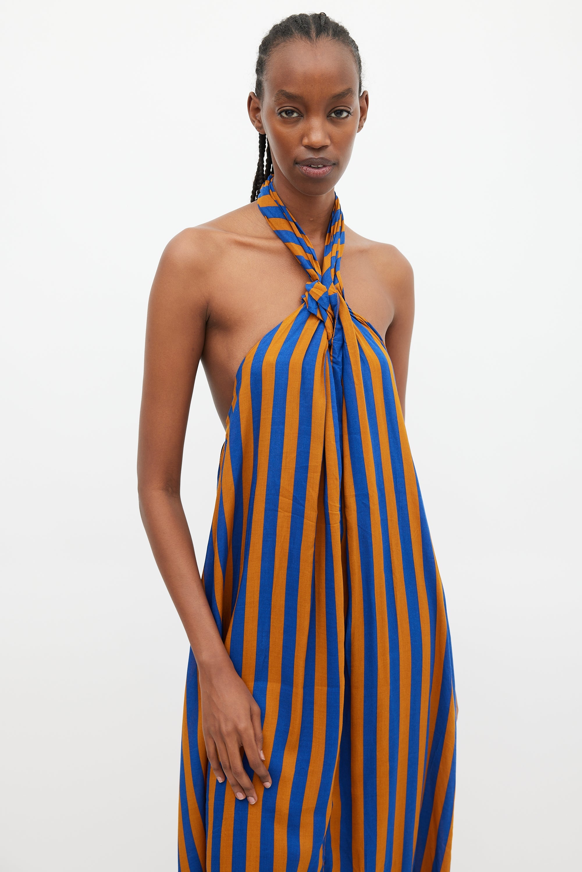 Natalie Martin // Striped Halter Dress VSP Consignment Natalie Martin // Striped Halter Dress VSP Consignment
