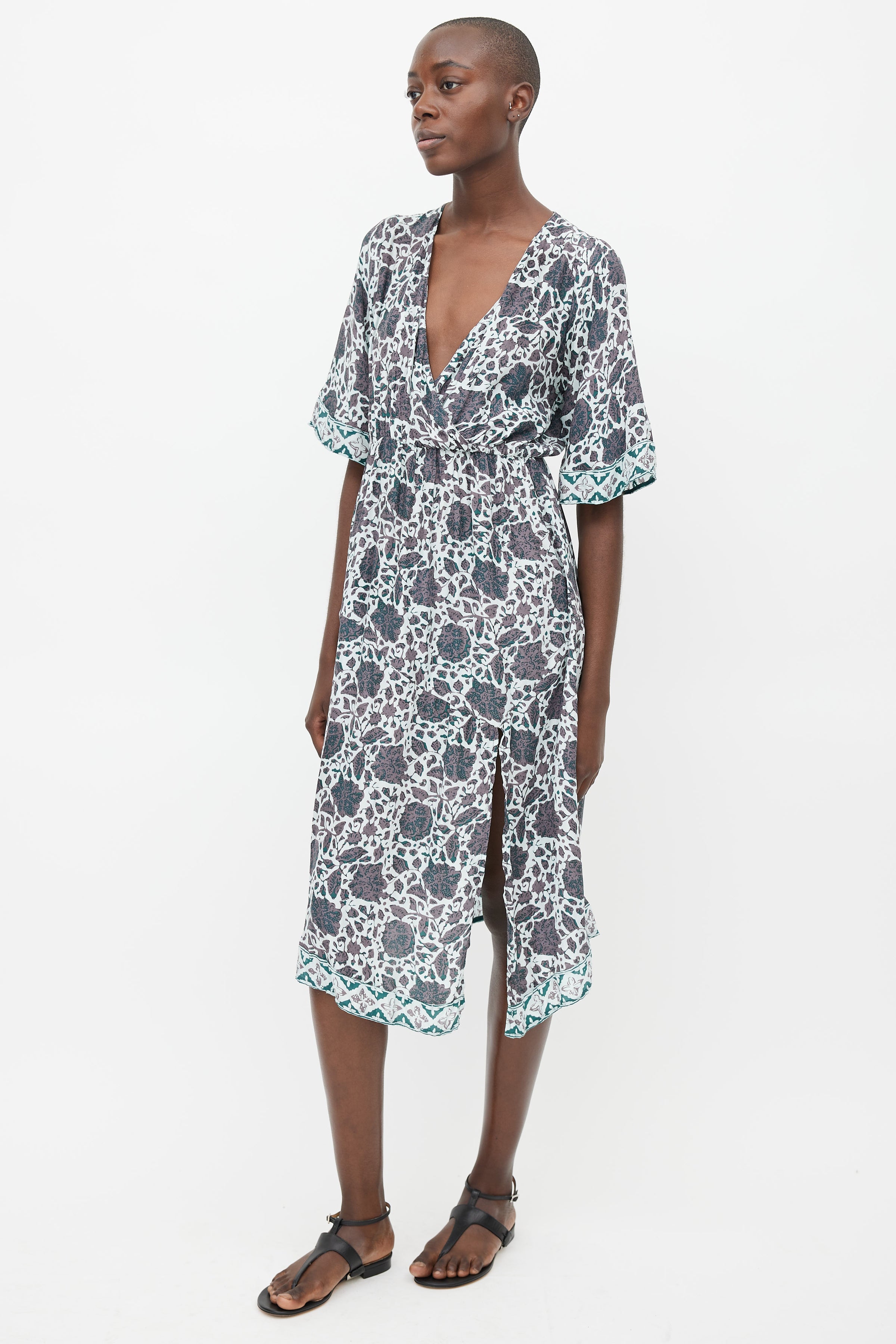 grey floral midi dress Dark Grey Floral Puff Sleeve Midi Dress | Womens | Small (Available in M, L) | 100% Polyester | Lulus