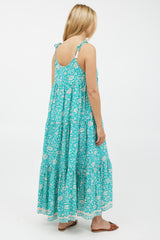Natalie Martin Blue & Multicolour Floral Silk Dress