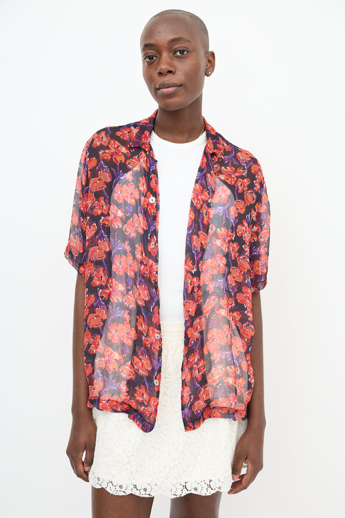 Natalie Martin Sheer Floral Kevin Shirt