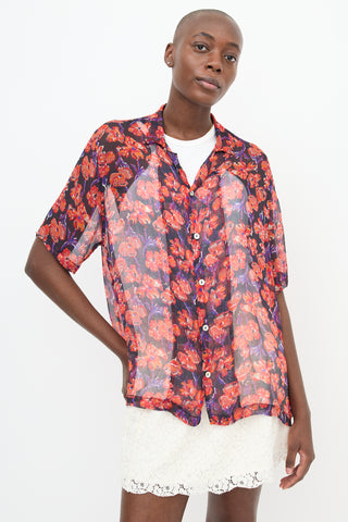 Natalie Martin Sheer Floral Kevin Shirt