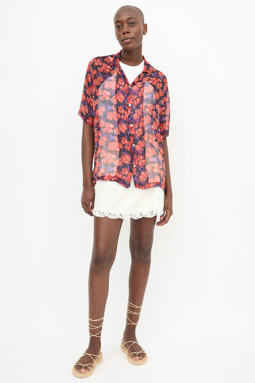 Natalie Martin Sheer Floral Kevin Shirt