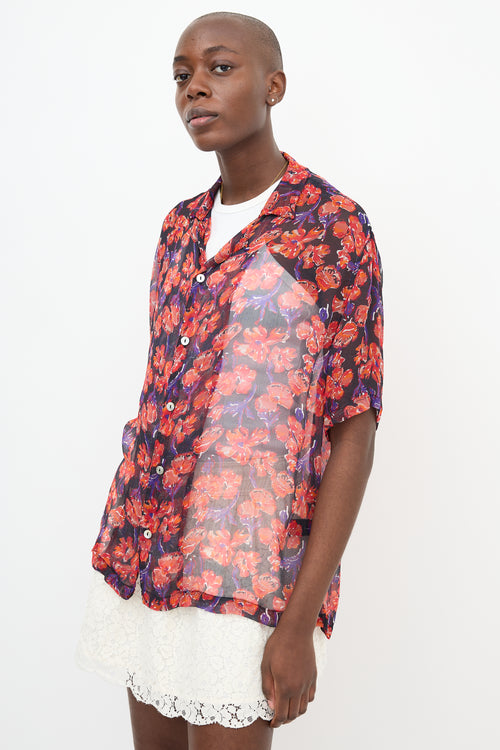 Natalie Martin Sheer Floral Kevin Shirt